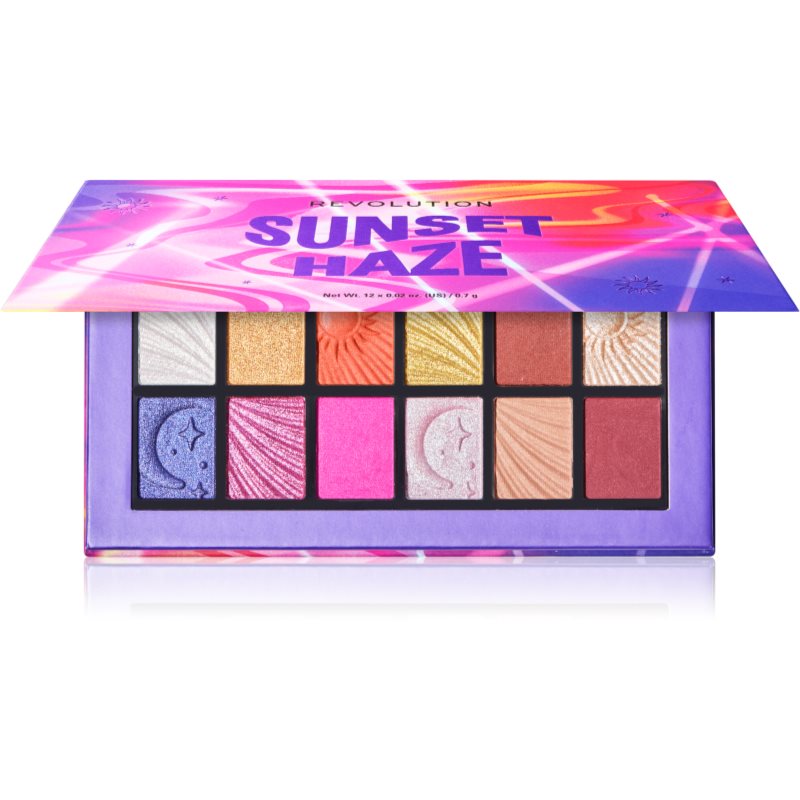 Revolution Sunset Haze paletă cu farduri de ochi 12x0.7 g